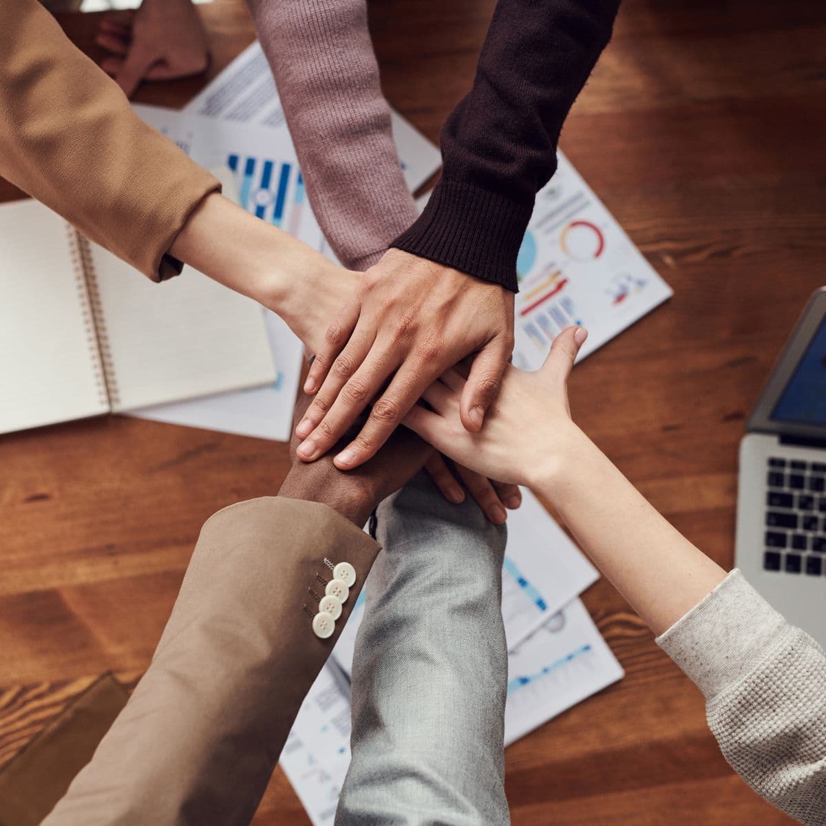 Business team planning digital marketing strategy together